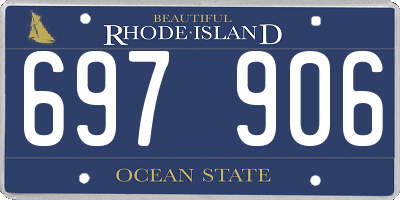 RI license plate 697906