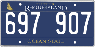 RI license plate 697907