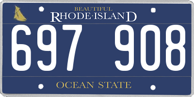 RI license plate 697908