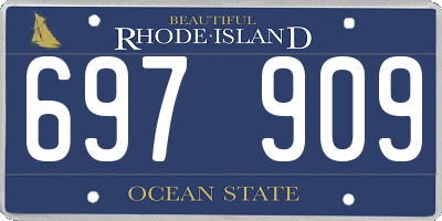 RI license plate 697909