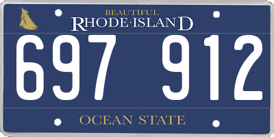 RI license plate 697912