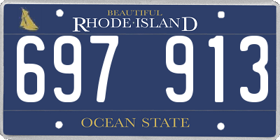 RI license plate 697913