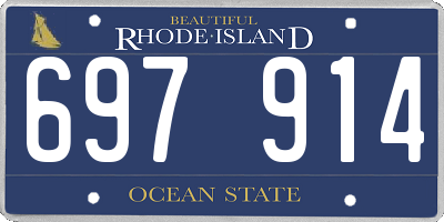 RI license plate 697914