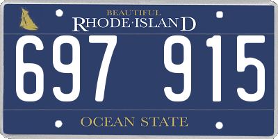 RI license plate 697915