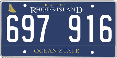 RI license plate 697916