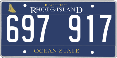 RI license plate 697917