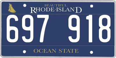 RI license plate 697918