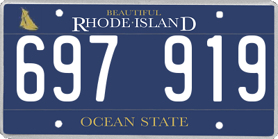 RI license plate 697919