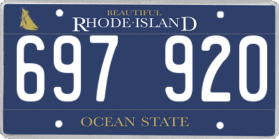 RI license plate 697920