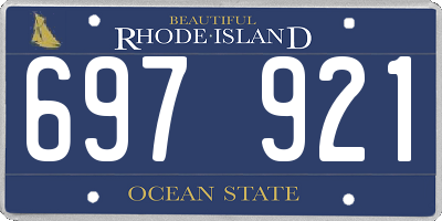 RI license plate 697921