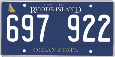 RI license plate 697922