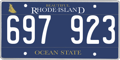 RI license plate 697923