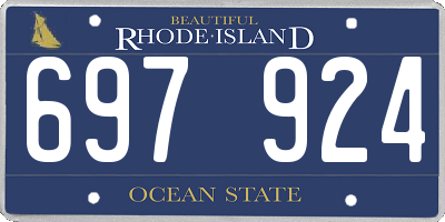 RI license plate 697924