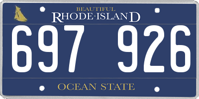RI license plate 697926