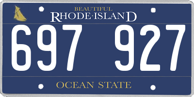 RI license plate 697927