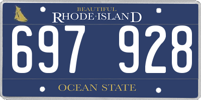 RI license plate 697928