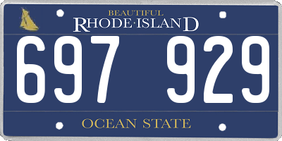RI license plate 697929