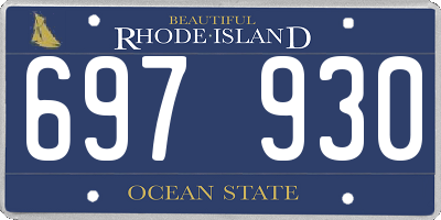 RI license plate 697930