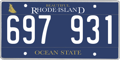 RI license plate 697931