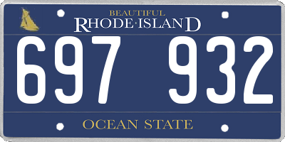 RI license plate 697932