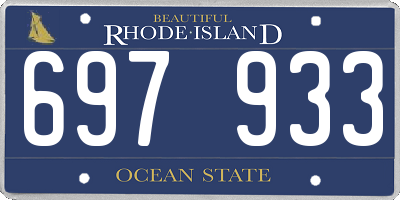 RI license plate 697933