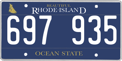 RI license plate 697935