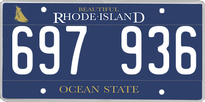 RI license plate 697936