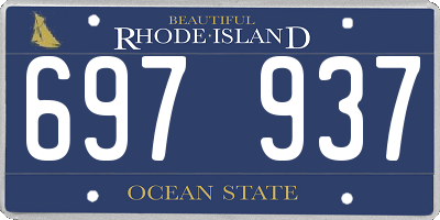 RI license plate 697937