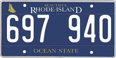 RI license plate 697940