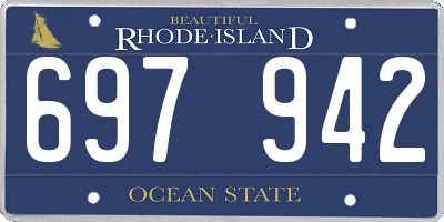 RI license plate 697942