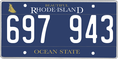 RI license plate 697943