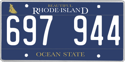 RI license plate 697944