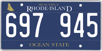 RI license plate 697945