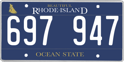 RI license plate 697947