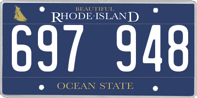 RI license plate 697948