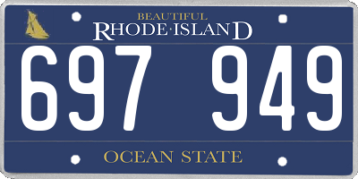 RI license plate 697949