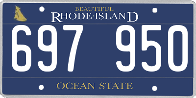 RI license plate 697950