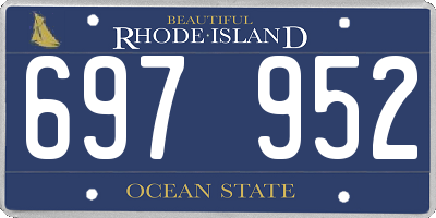 RI license plate 697952