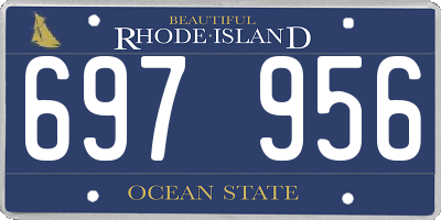 RI license plate 697956
