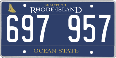 RI license plate 697957