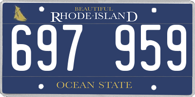 RI license plate 697959