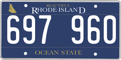 RI license plate 697960