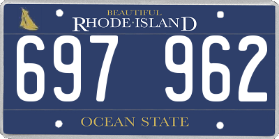 RI license plate 697962