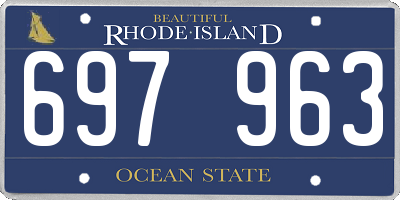 RI license plate 697963
