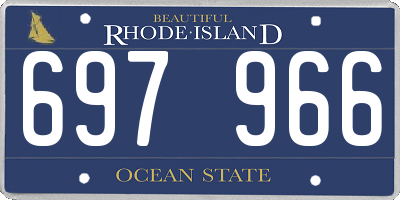RI license plate 697966