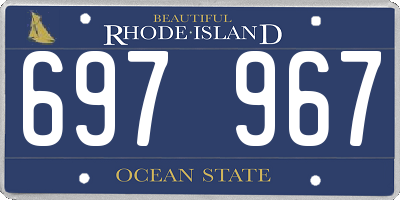 RI license plate 697967
