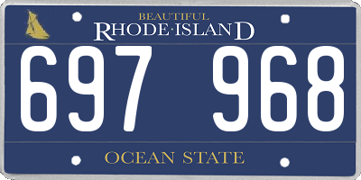 RI license plate 697968