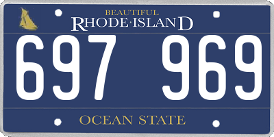 RI license plate 697969