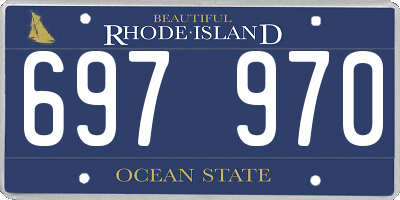 RI license plate 697970
