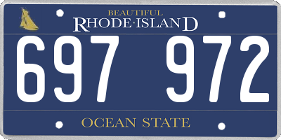 RI license plate 697972